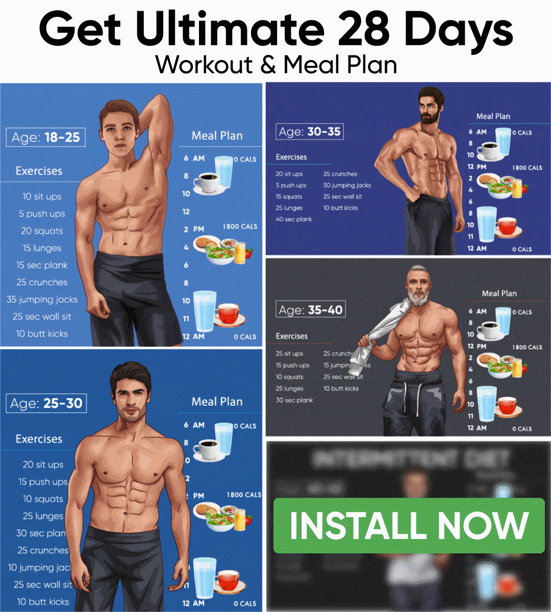 Get Ultimate 28 Days Workout & Meal Plan