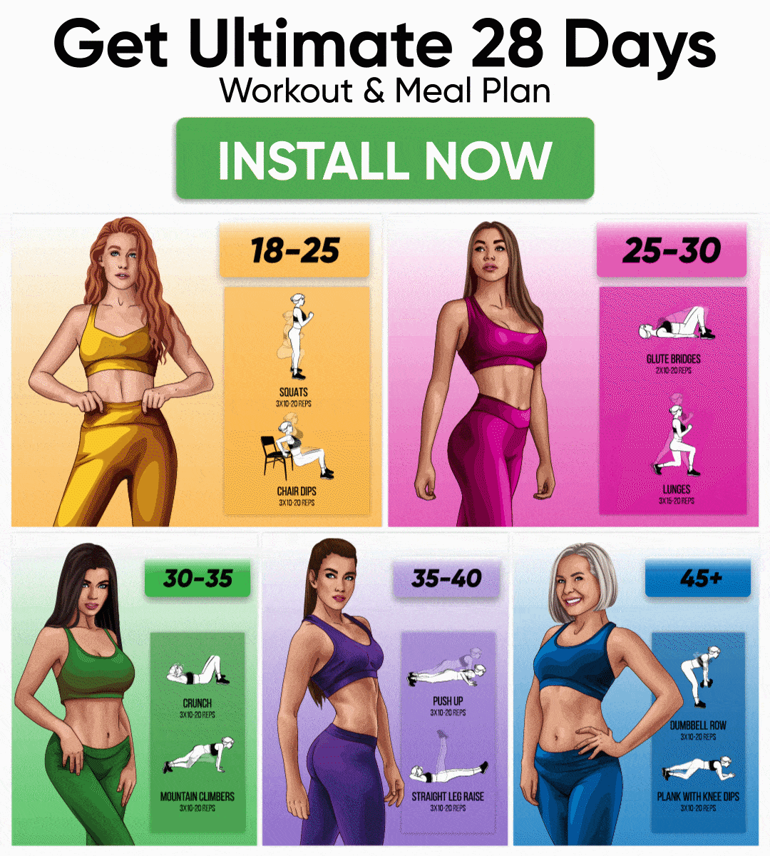 Get Ultimate 28 Days Workout & Meal Plan