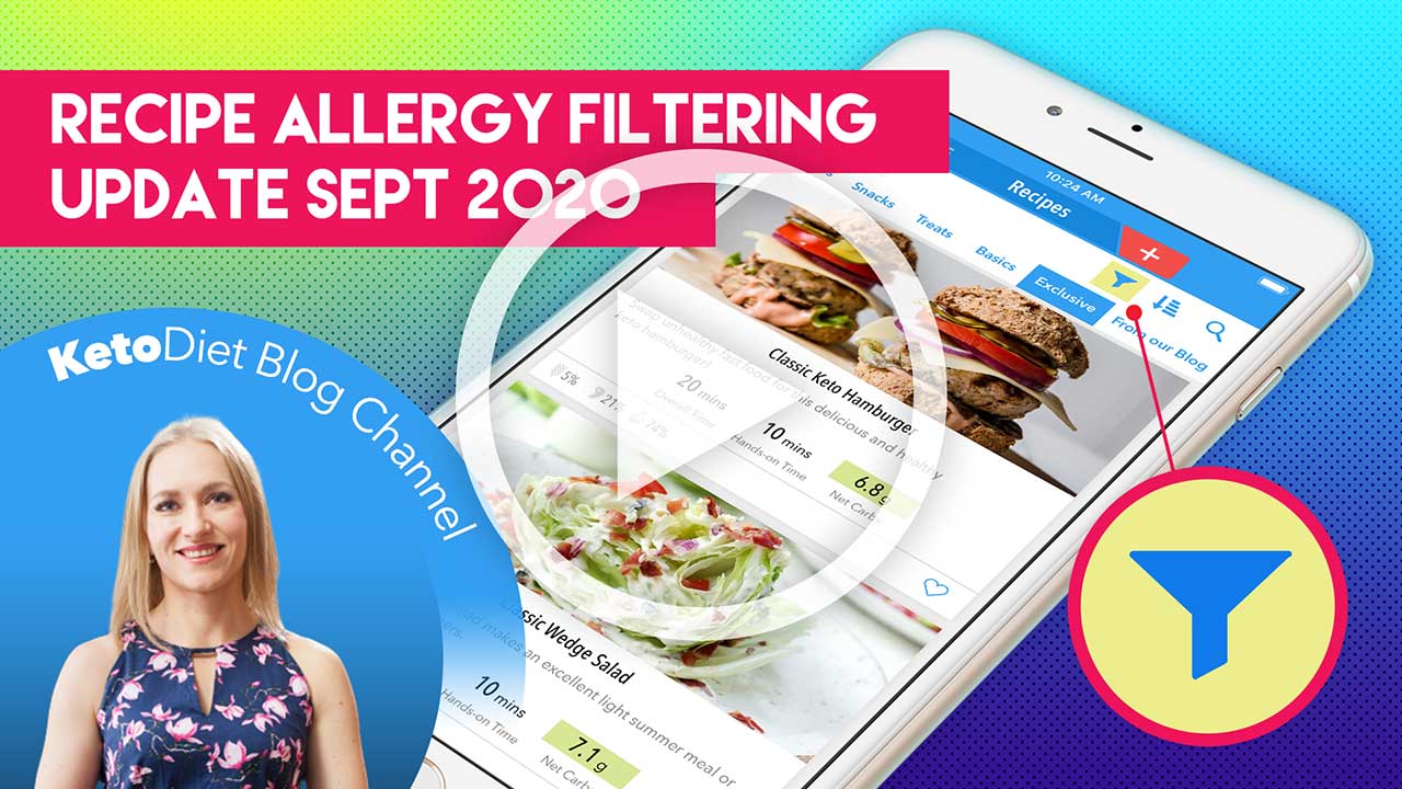 Keto Diet App - Filter Recipes Based on Allergies, Categories & More - [iOS 12.36]