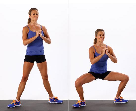 Calf slimming exercises Sumo squat